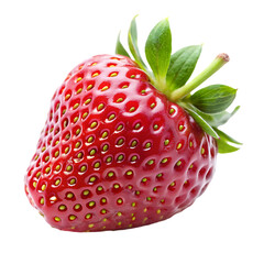 ripe strawberry on transparent background