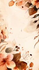 Elegant Floral Rustic Theme Background for Invitations with Royal Monogram - Perfect for Weddings and Events