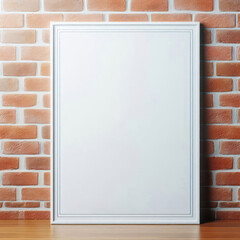 Fototapeta premium A clean banner against the background of a brick wall.