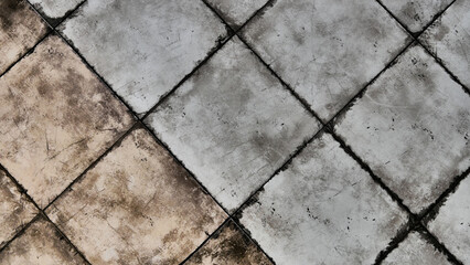 Old timeworn tiles on the floor or wall