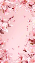 Beauty cherry blossom flower copy space decoration nature background