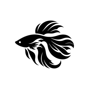 recommend clip art: Graceful Guppy Silhouette - A Minimalist Tribute to Aquatic Elegance - minimallest guppy vector
                    