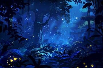 Whimsical Forest Artistic Scene