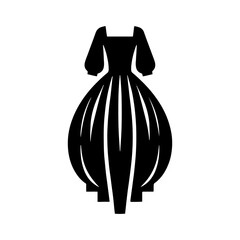 Boubou Silhouette: Elegant Vector Art Showcasing the Flowing Beauty and Cultural Significance of West African Traditional Attire- Minimalist Boubou Vector- Boubou Illustration.