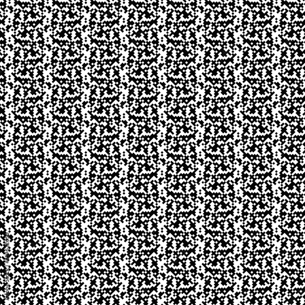Poster seamless diagonal random black and white geometric pattern background design - repeating abstract re