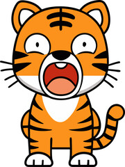 cute tiger illustration