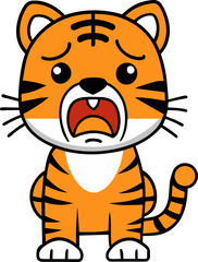 cute tiger illustration