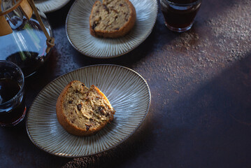 homemade chocolate banana bread bundt cake.