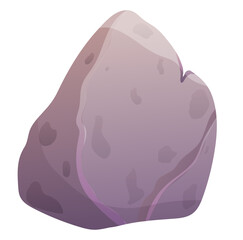Grey stone or broken element from mountain. Vector illustration