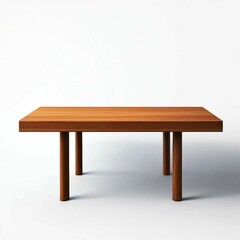 Fototapeta premium brown table. Isolated, transparent background, cutout, mockup for graphic design