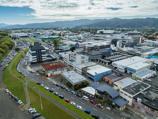 The town of  Lower Hutt, Wellington, New Zealand.