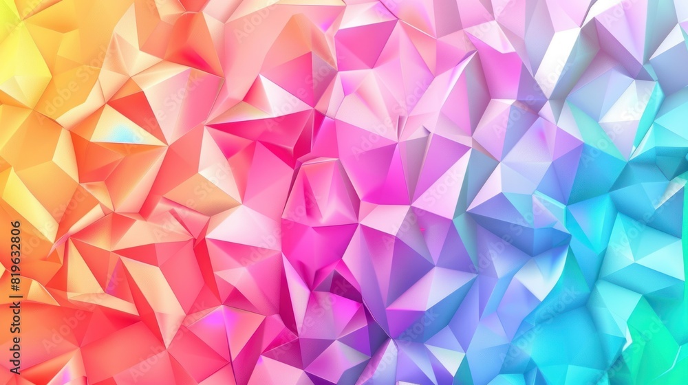 Poster gradient colored triangle abstract background. multicolor geometric triangle wallpaper,