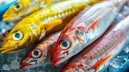 A man is washing fish in a fish market