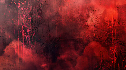 abstract red and black grunge texture. An abstract artwork featuring bold red and black grunge textures, creating a dramatic and intense visual effect..