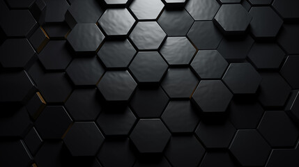 Abstract background with black hexagons