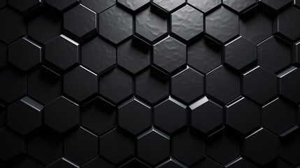 Abstract background with black hexagons