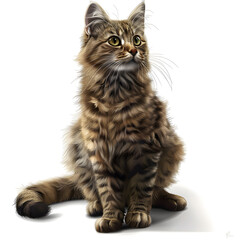 Obraz premium Vector 3D illustration of a american bobtail cat breeds on a white background. Suitable for crafting and digital design projects.[A-0001]