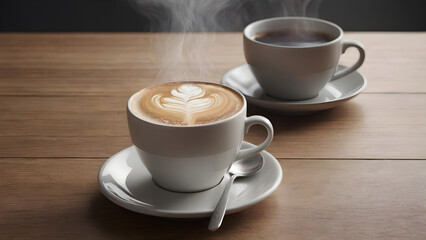 Obraz premium cup of coffee on table