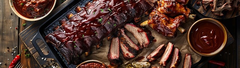 Regional Flavors Explore the diverse world of barbecue by showcasing regional specialties, such as Texasstyle brisket, Memphisstyle ribs, or Carolina pulled pork, along with their signature sauces and