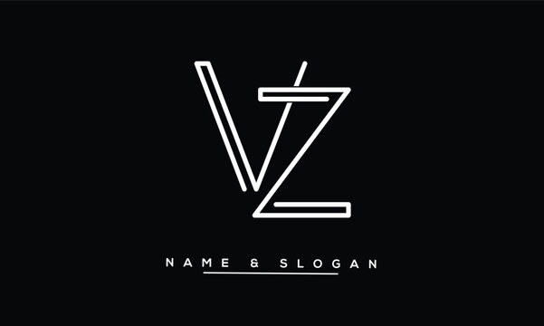 ZV, VZ, Z, V Abstract Letters Logo Monogram
