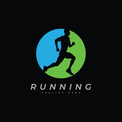 Vector Running logo template design