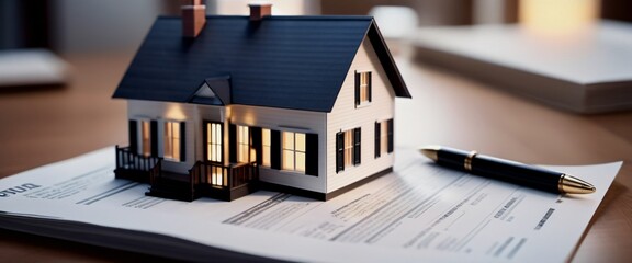 House Mortgage Documents Stack of papers, representing financial