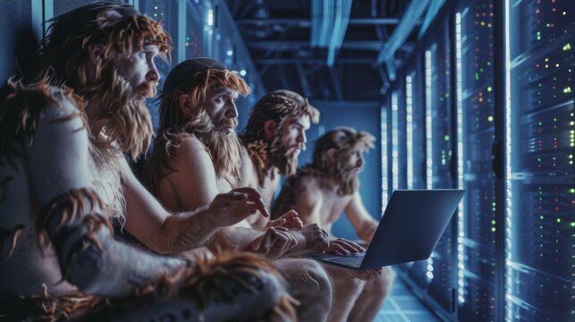 Prehistoric Humans Exploring Technology