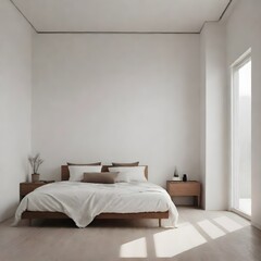 minimal room white color tone AI generative