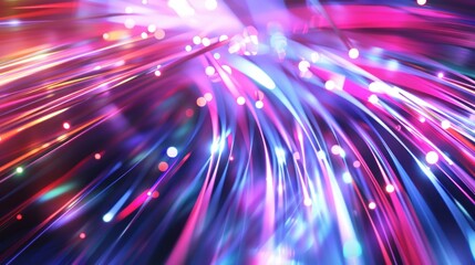 Naklejka premium Light lines, fiber optics, speed lines, futuristic background. data transmission , high speed internet s