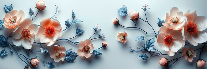 Various colorful flowers arranged on a vertical wall