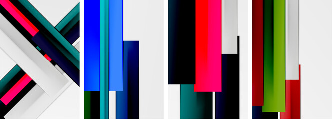 Obraz premium Stripes and lines poster abstract backgrounds. Vector illustration For Wallpaper, Banner, Background, Card, Book Illustration, landing page
