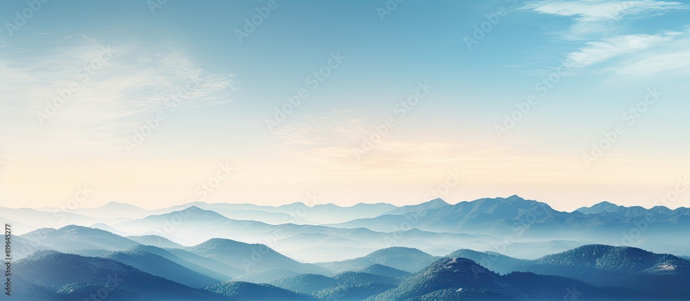 Poster scenic view of the mountains with a copy space image