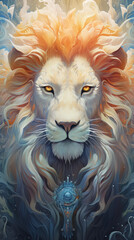 Fairytale magical lion.