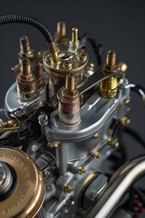 High-Resolution Close-Up of YFZ 450 Carburetor Highlighting its Mechanical Complexity