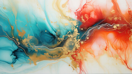 Bright abstract colorful background from a mixture of marble and liquid.