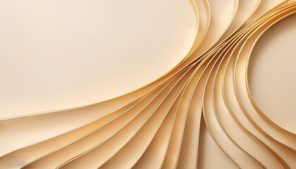beautiful Golden lines luxury on cream color background.