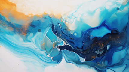 Bright abstract colorful background from a mixture of marble and liquid.