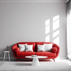 interior of red sofa modern luxury interior