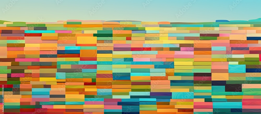 Poster pattern of abstract fields with copy space image