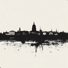 Annapolis city skyline vector illustration