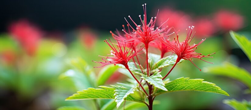 Boerhavia diffusa also known as punarnava red spiderling or tarvine is a flowering plant used in herbal medicine for pain relief with a copy space image
