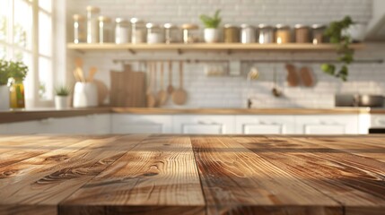 The Wooden Kitchen Counter