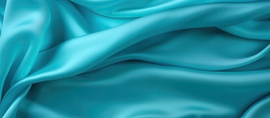 Obraz premium texture background pattern cyan blue silk fabric This very lightweight artificial silk fabric has a pleasant sheen Perfect for adding elegance to your internet decor projects. Copy space image
