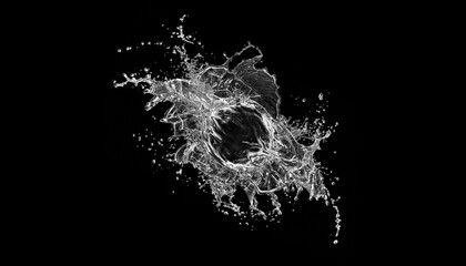 Water Splash on Black background image.