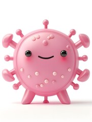 Obraz premium Adorable 3D Rendered Antivirus Icon with Sparkling Clean Effects on White Background