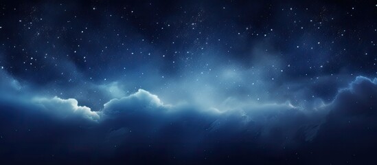 Night sky with Milky Way shimmering in the background providing an enchanting backdrop for a stunning copy space image