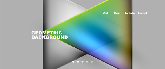 Gradient triangle geometric minimal wallpaper