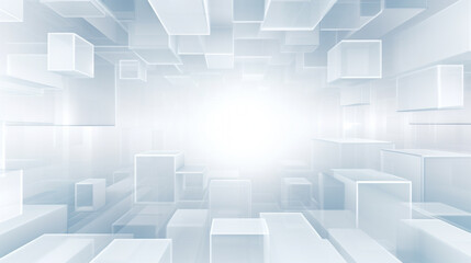 Fototapeta premium White square Mordan Minimal geometric white light background abstract design.