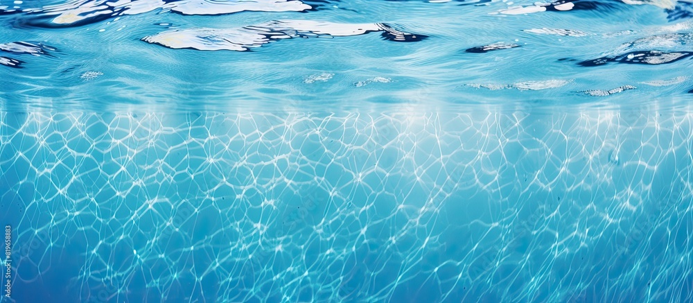 Poster textured pool water background with copy space image