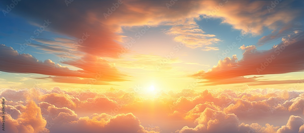 Canvas Prints scenic sunrise with beautiful clouds in the sky perfect for background copy space image
